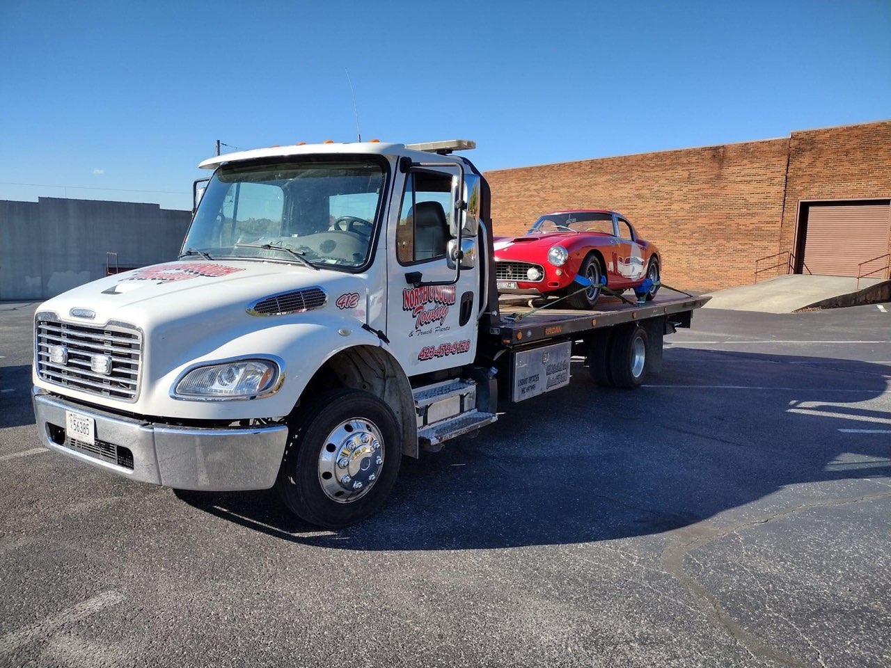 White Truck and Red Car